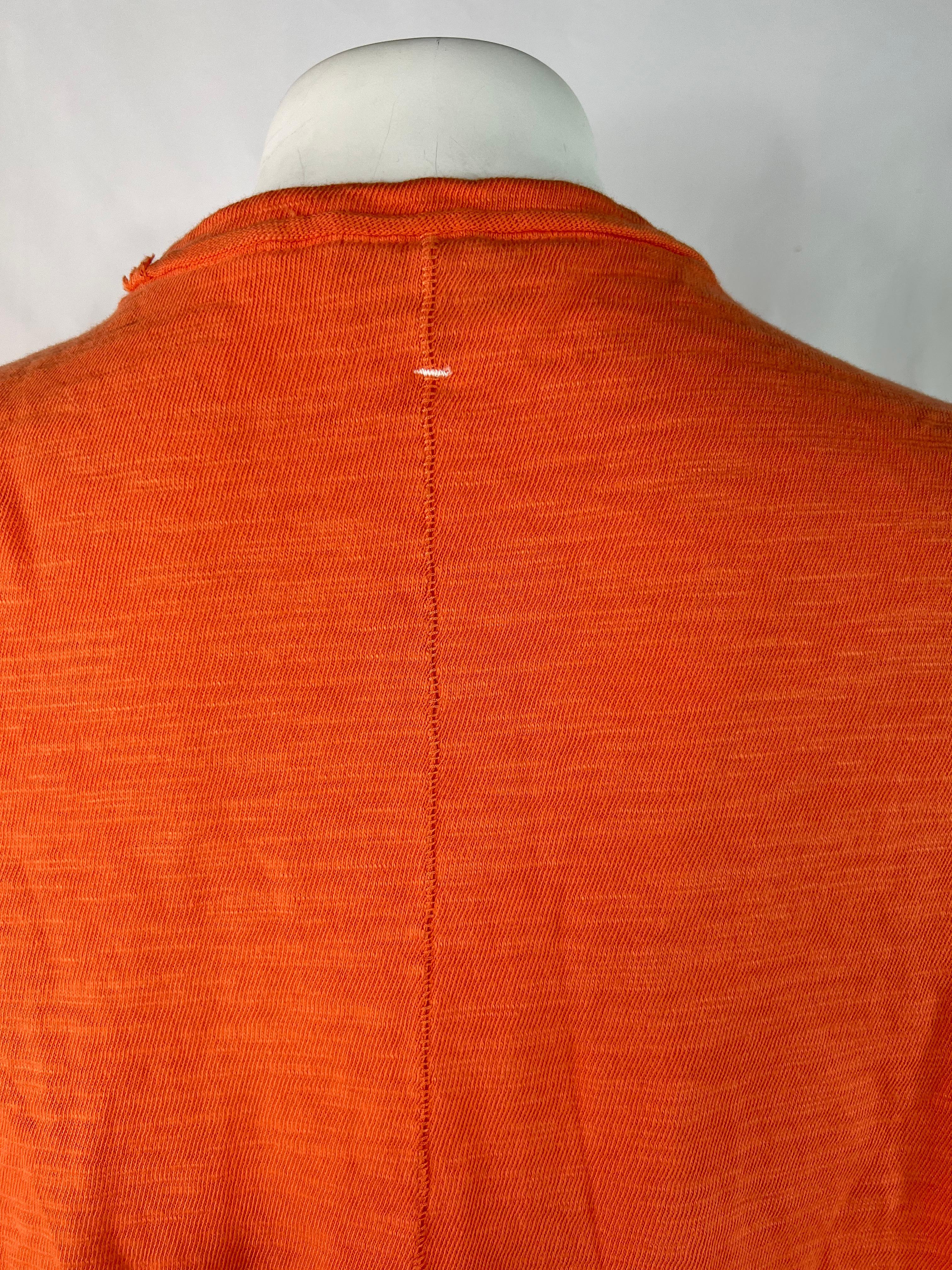 Rag and Bone OrangeCotton T- Shirt, Size XL For Sale 2