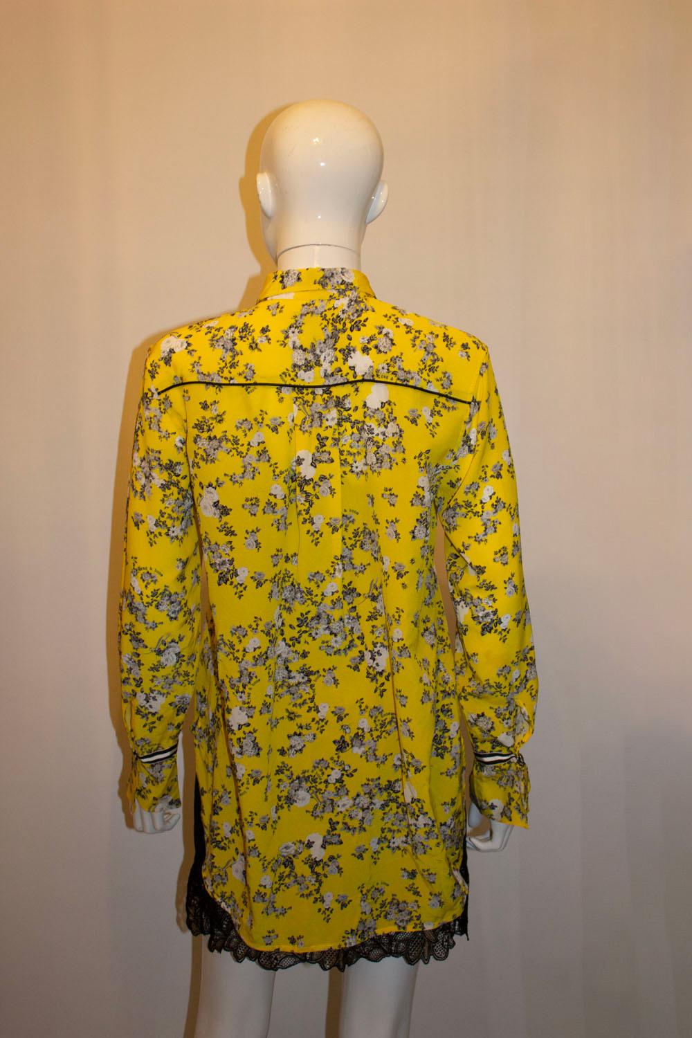 Orange Rag and Bone Pretty Silk Shirt For Sale