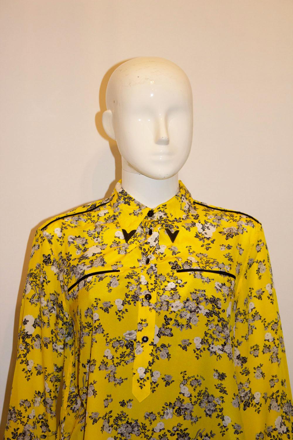 Women's or Men's Rag and Bone Pretty Silk Shirt For Sale