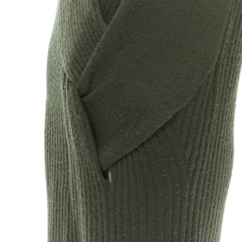 RAG & BONE 100% merino wool braid detail ribbed button side sweater dress S For Sale 2