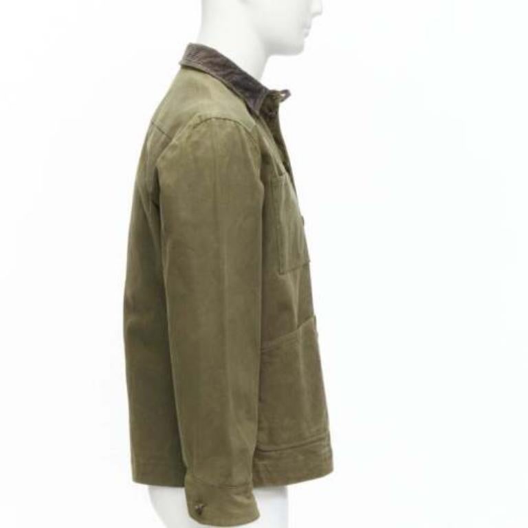 RAG & BONE Barneys, veste à 4 poches en coton ciré vert, taille US 38 M Excellent état - En vente à Hong Kong, NT