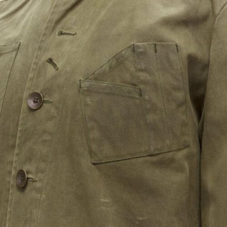 RAG & BONE Barneys, veste à 4 poches en coton ciré vert, taille US 38 M en vente 2