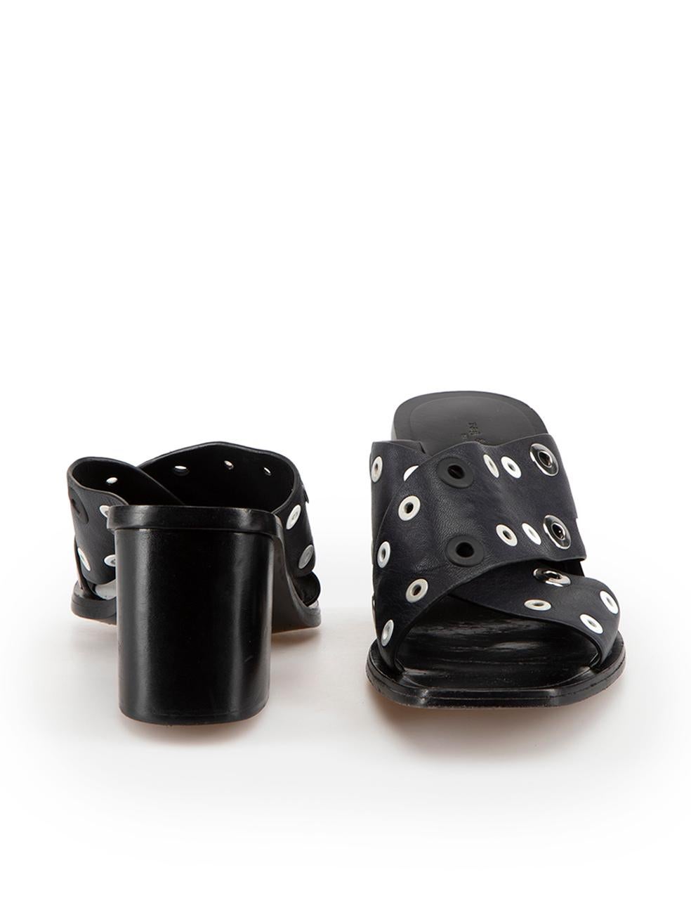 Rag & Bone Black Eyelet Detail Sandals Size IT 36 Negro en venta