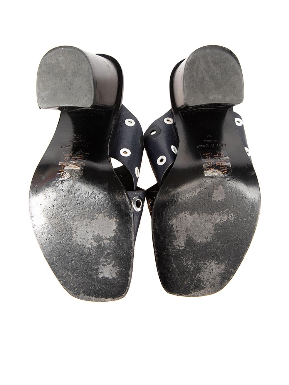 Rag & Bone Black Eyelet Detail Sandals Size IT 36 en Bueno estado para la venta en London, GB