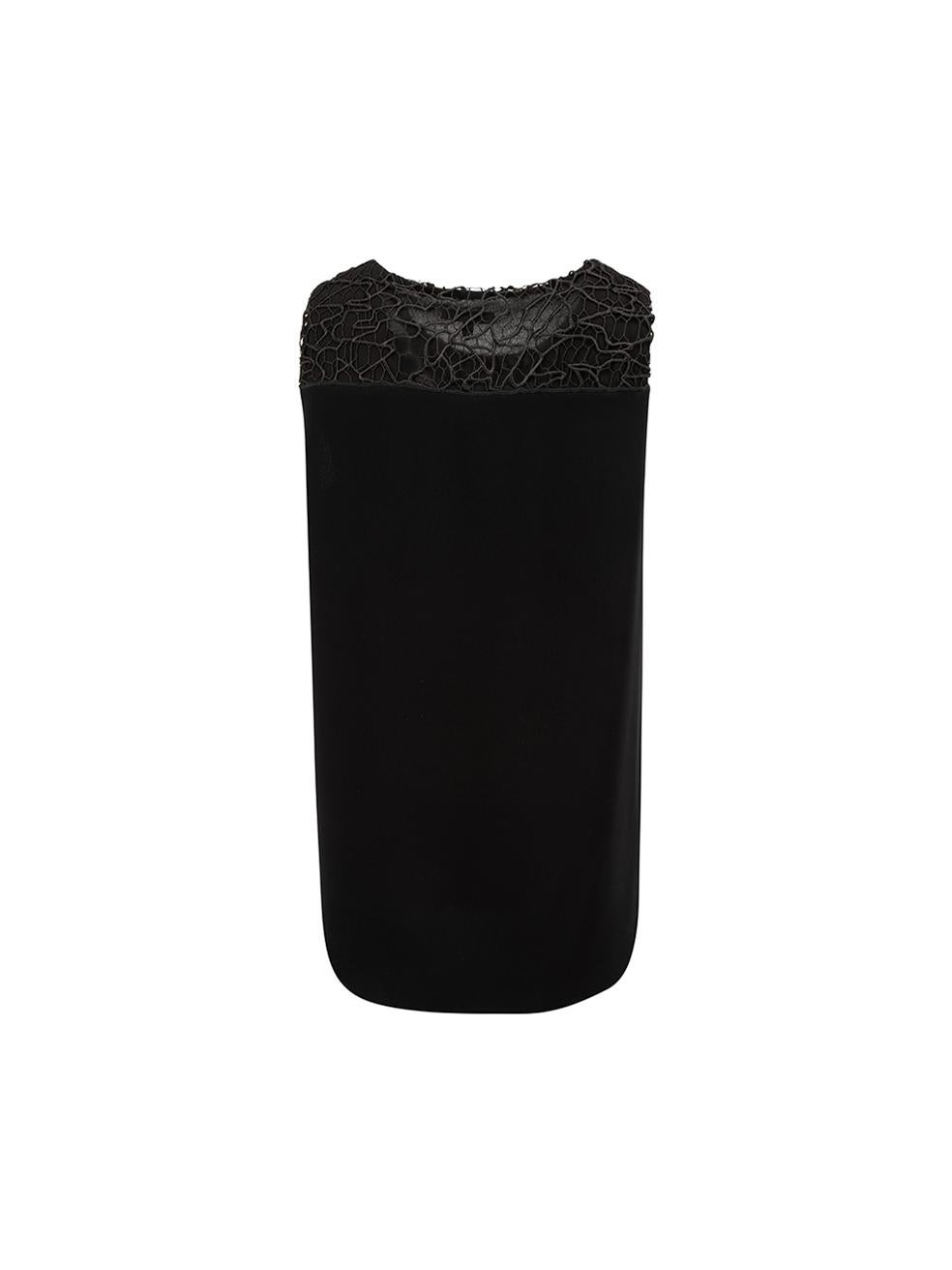 Rag & Bone Black Lace Panel Sleeveless Top Size M In Good Condition For Sale In London, GB