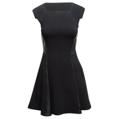 Rag & Bone Black Leather-Accented Mini Dress