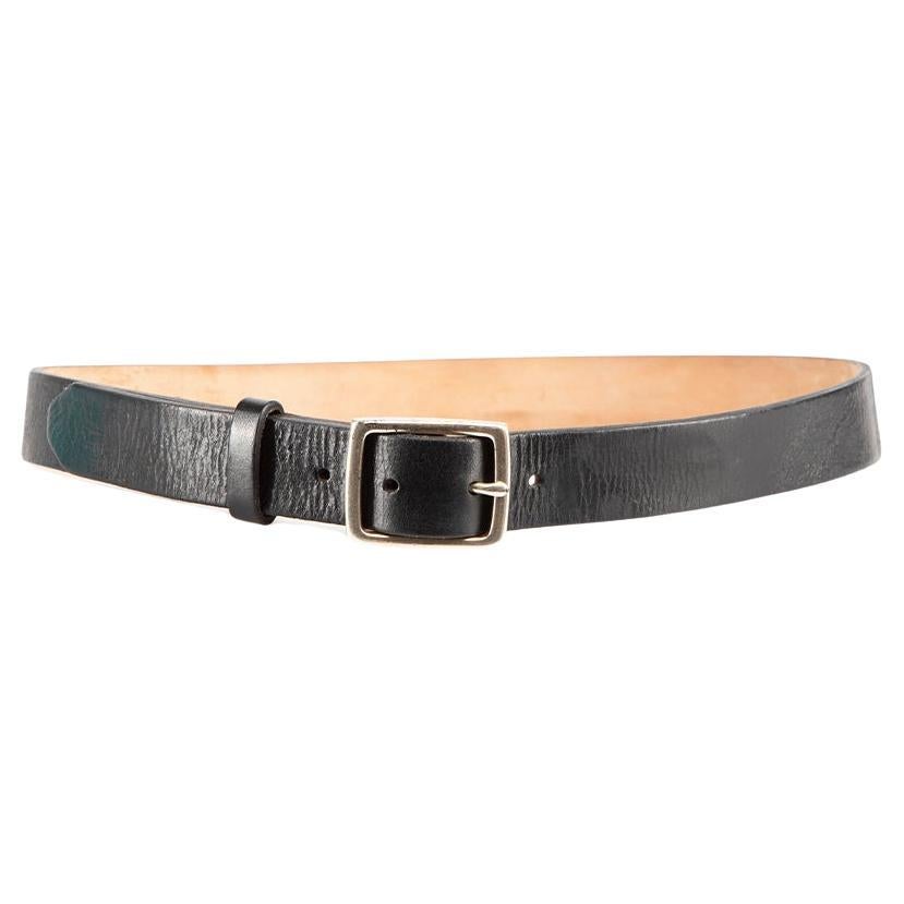 Rag & Bone Black Leather Buckle Belt For Sale