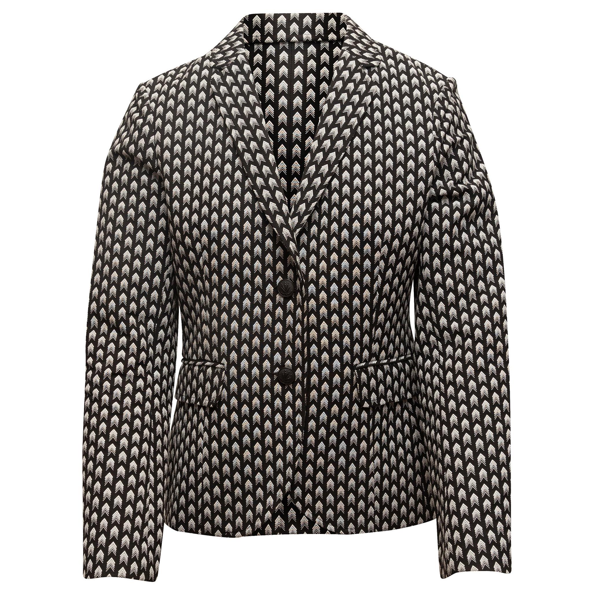 Rag 
Bone Black 
White Arrow Patterned Blazer