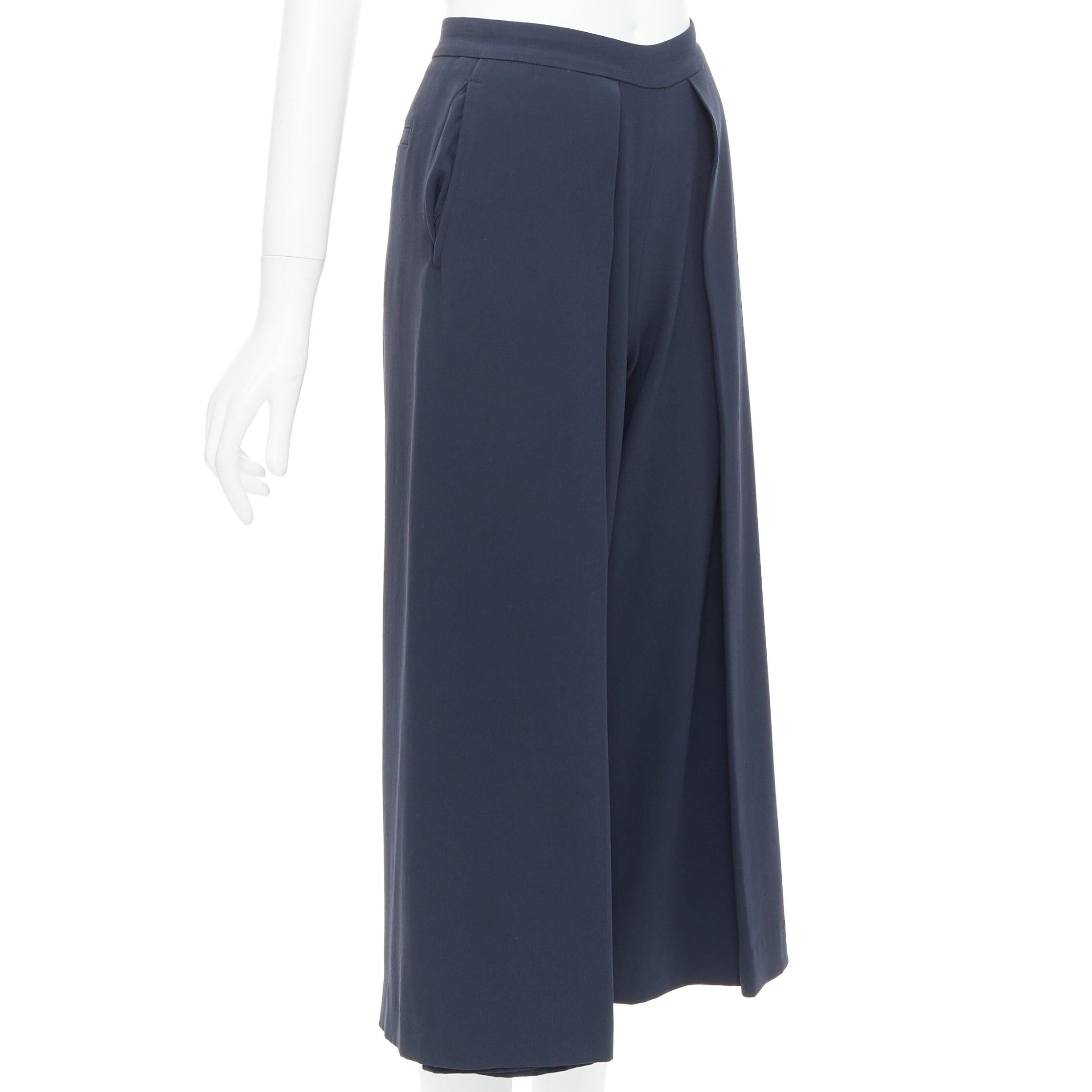 RAG & BONE pantalón ancho plisado invertido gris oscuro US0 XS Negro en venta
