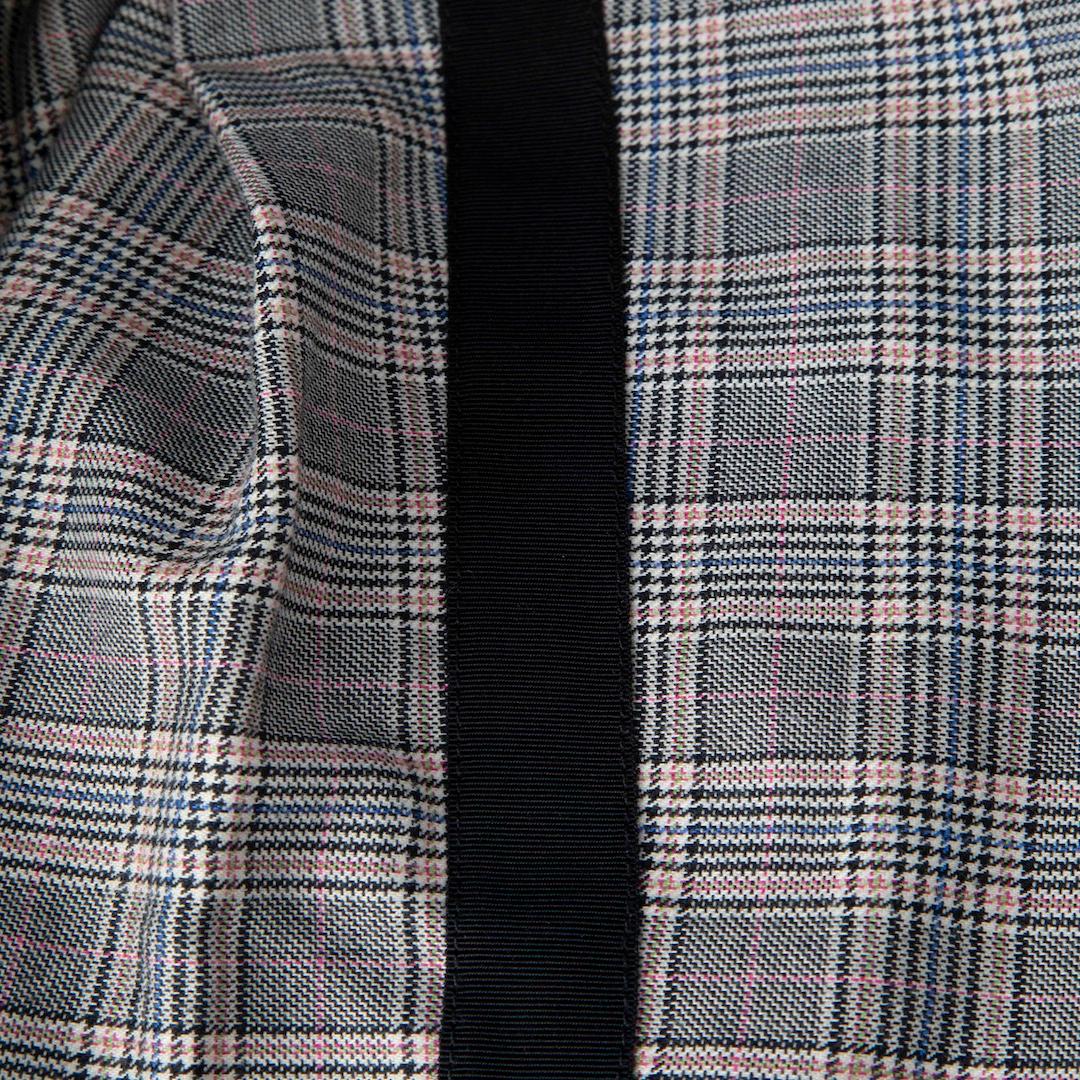 Gris Rag & Bone Grey Wool Tartan Belted Trousers Size XXS en vente