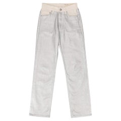 Rag & Bone - Jean droit à taille haute métallisé