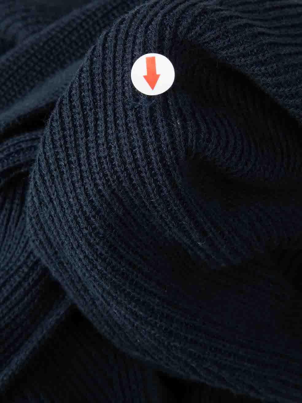 Women's Rag & Bone Navy Knit V-Neck Tie Detail Midi Dress Size XS For Sale