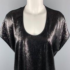 RAG & BONE Size 0 Black Lyocell Blend Sequined Draped Textured Sleeveless Dress