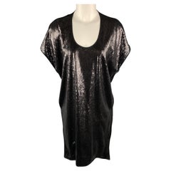 RAG & BONE Size 0 Black Lyocell Blend Sequined Draped Textured Sleeveless Dress 