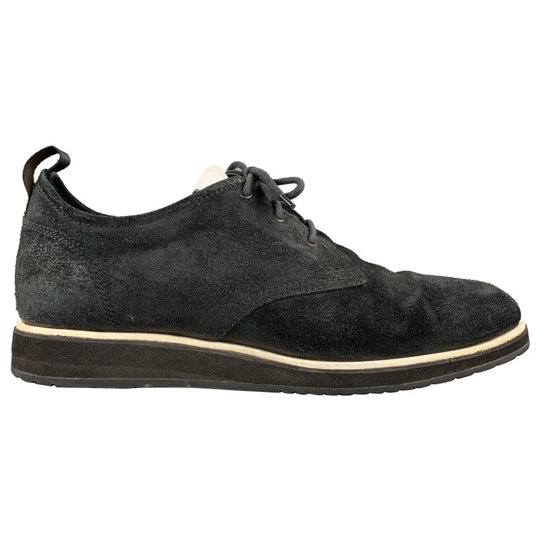 RAG and BONE Size 10 Black Suede Lace Up Shoes For Sale at  display picture 1