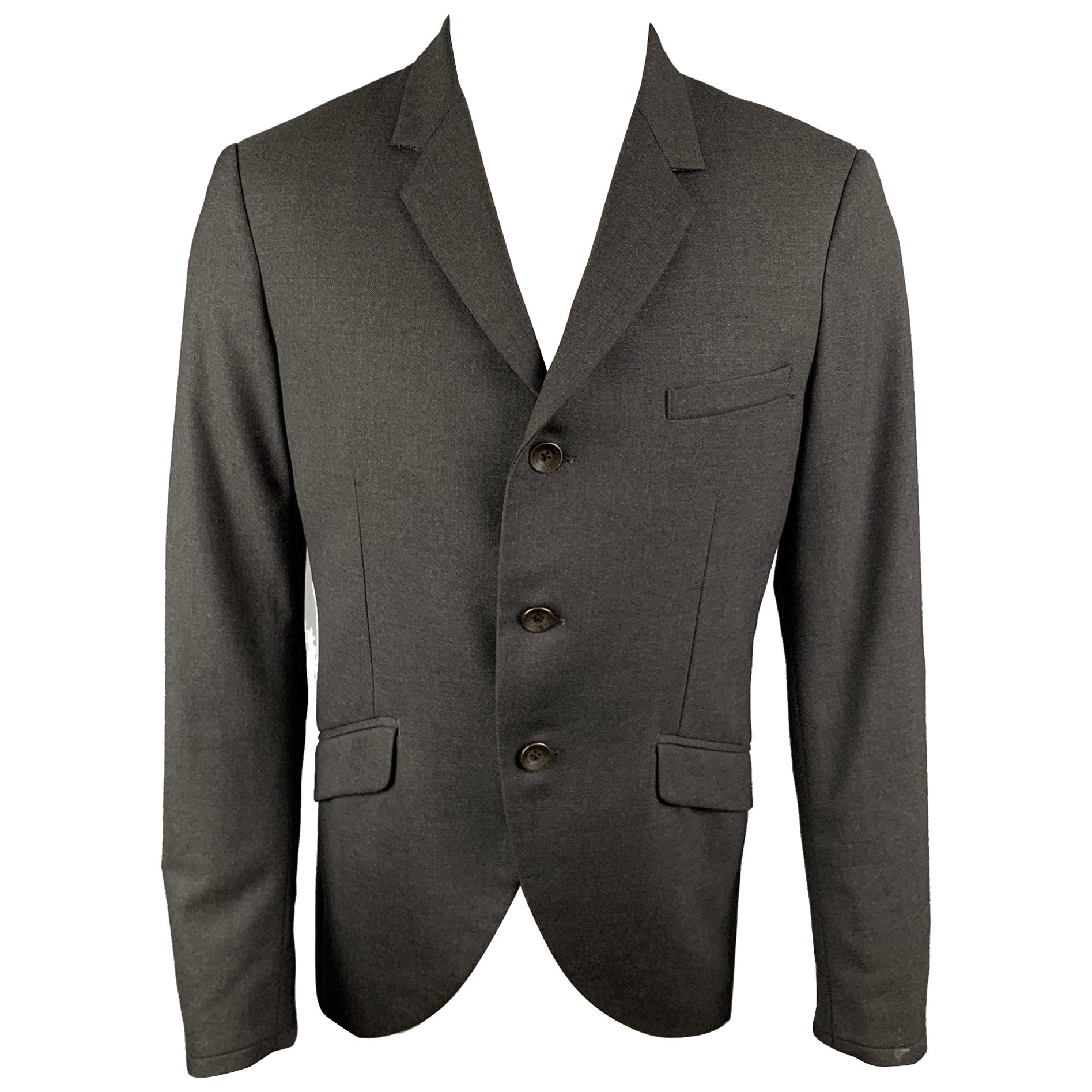 RAG & BONE Größe 40 Charcoal Wool Notch Lapel Sport Coat im Angebot