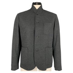 RAG & BONE Size L Charcoal Wool Buttoned Prospect Cardigan Jacket