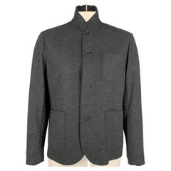 RAG & BONE Size L Charcoal Wool Buttoned Prospect Cardigan Jacket