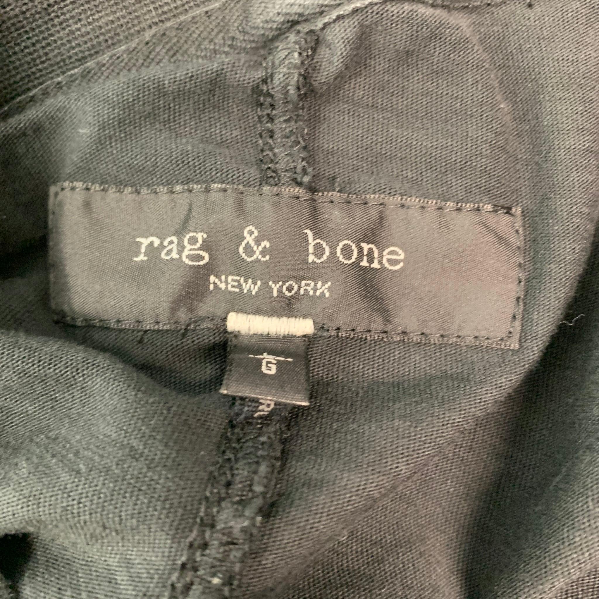 Men's RAG & BONE Size L Khaki Graphic Cotton Crew-Neck T-shirt For Sale