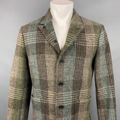 RAG & BONE Size M Olive Plaid Harris Tweed Wool Hunting Jacket