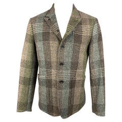 RAG & BONE Size M Olive Plaid Harris Tweed Wool Hunting Jacket