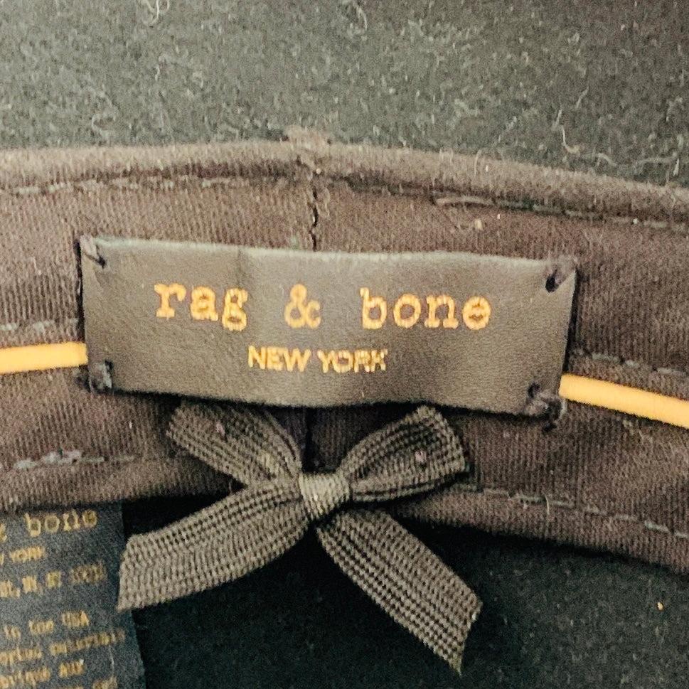 RAG & BONE Taille S Chapeau en feutre de laine noir en vente 2