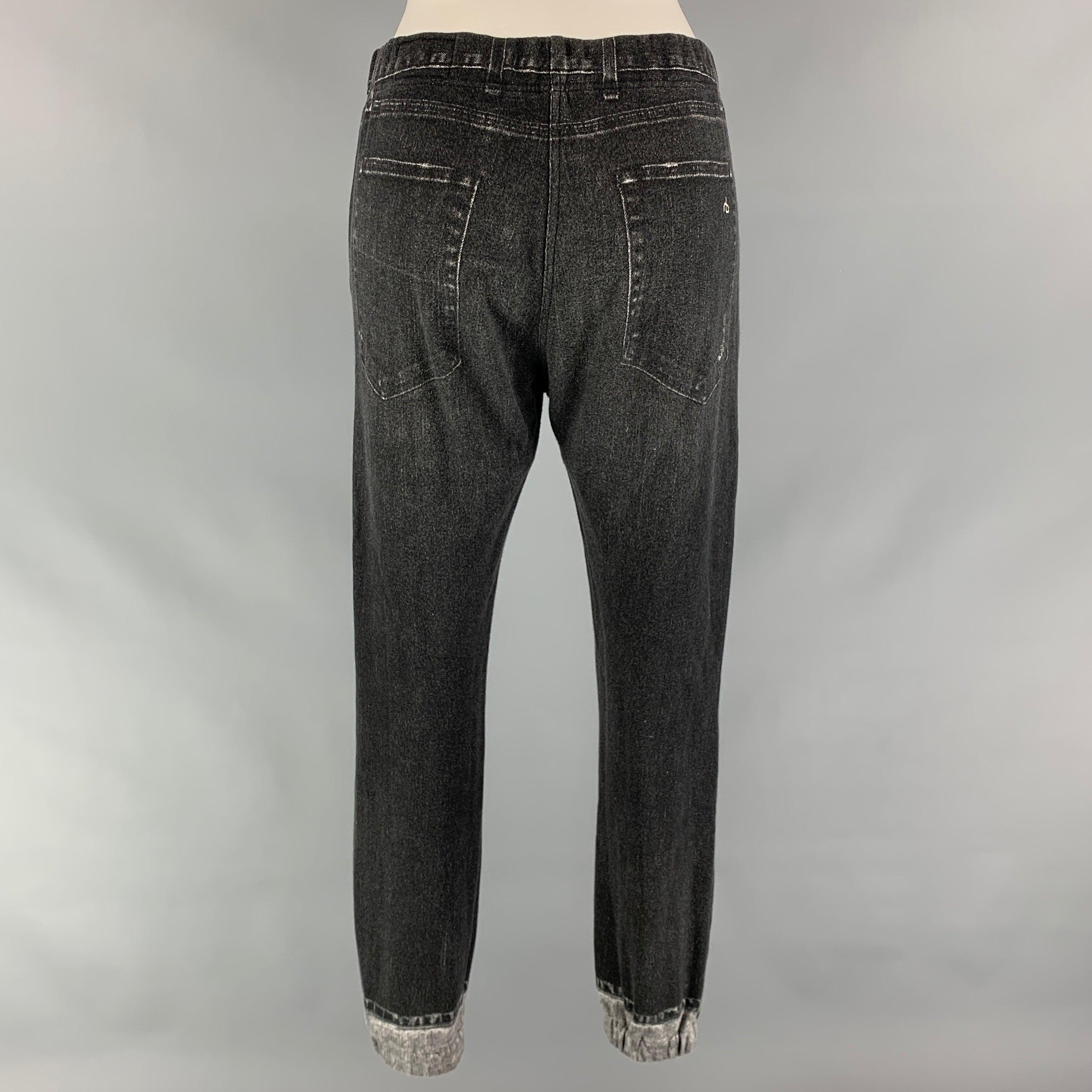 RAG & BONE Size S Charcoal Grey Rock W Holes Cotton Casual Pants In Good Condition For Sale In San Francisco, CA