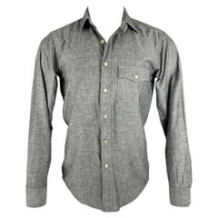 RAG 
BONE Size S Grey Cotton Button Up Long Sleeve Shirt