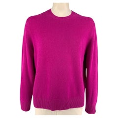 RAG & BONE Size XXL Fuchsia Knitted Cashmere Crew-Neck Sweater