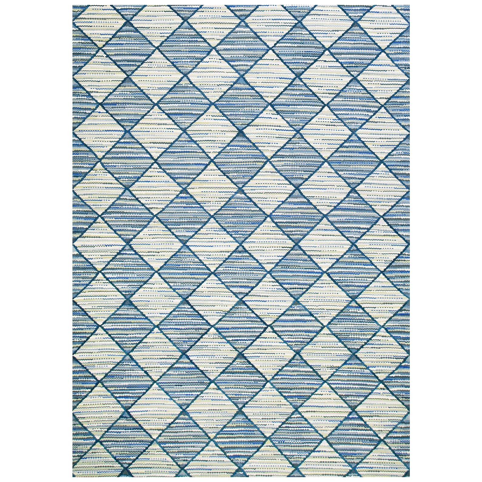 Contemporary American Style Rag Rug ( 6' x 9' - 183 x 275 )