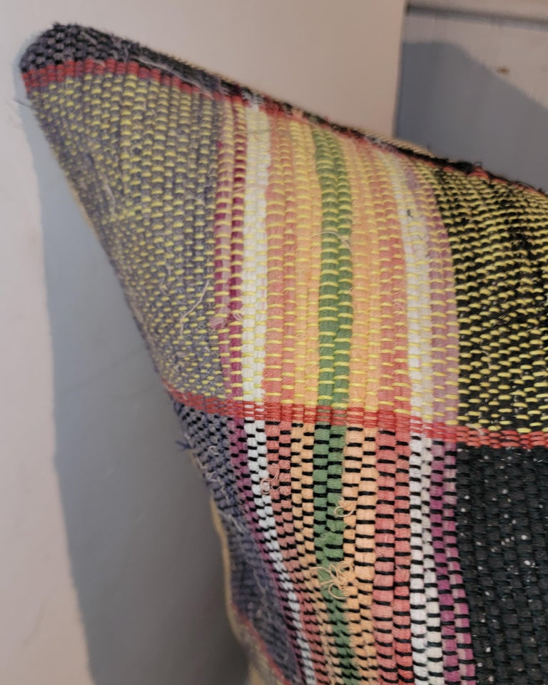 Rag Rug Pillows, Set of Four For Sale at 1stDibs