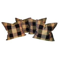 Rag Rug Pillows, Set of Four