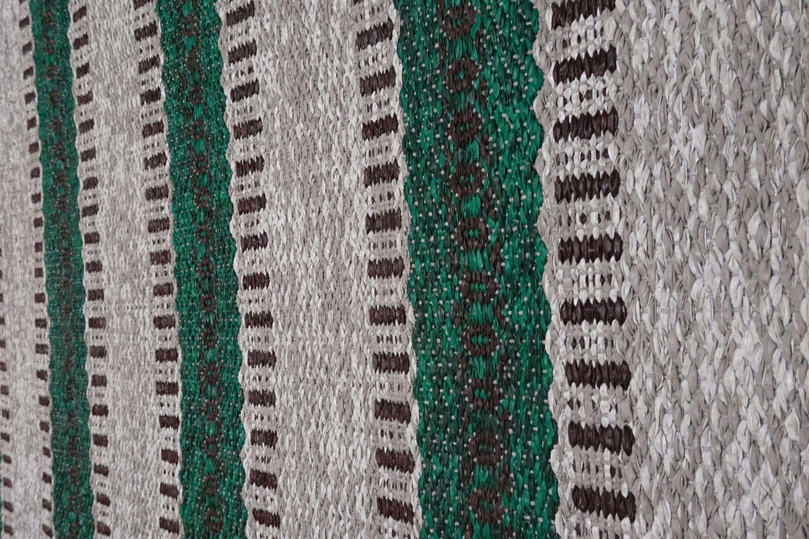 Mid-20th Century Rag Rug Sweden Midcentury Vinyl For Sale