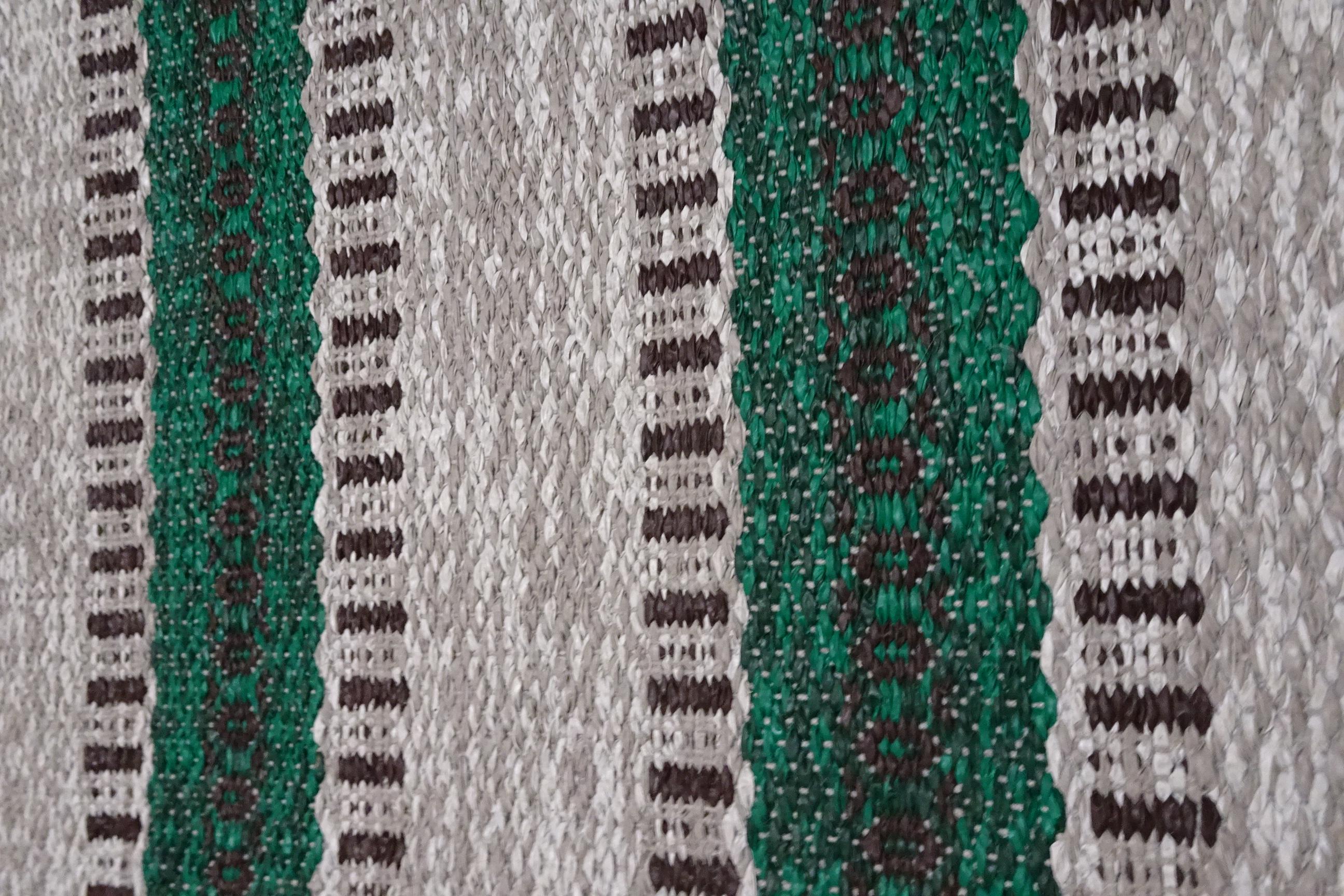 Plastic Rag Rug Sweden Midcentury Vinyl For Sale