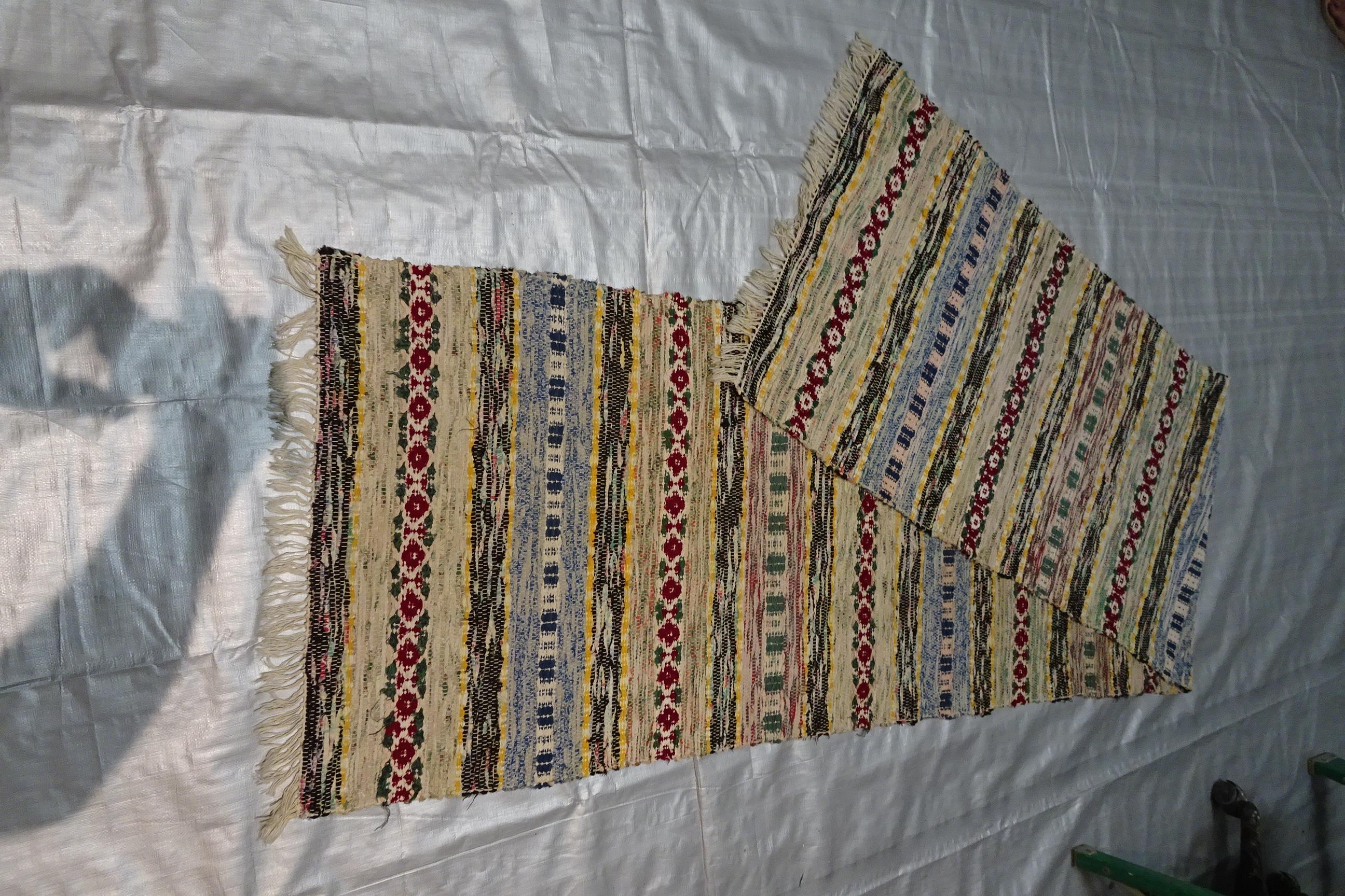 Coton Tapis de chiffon suédois en vente