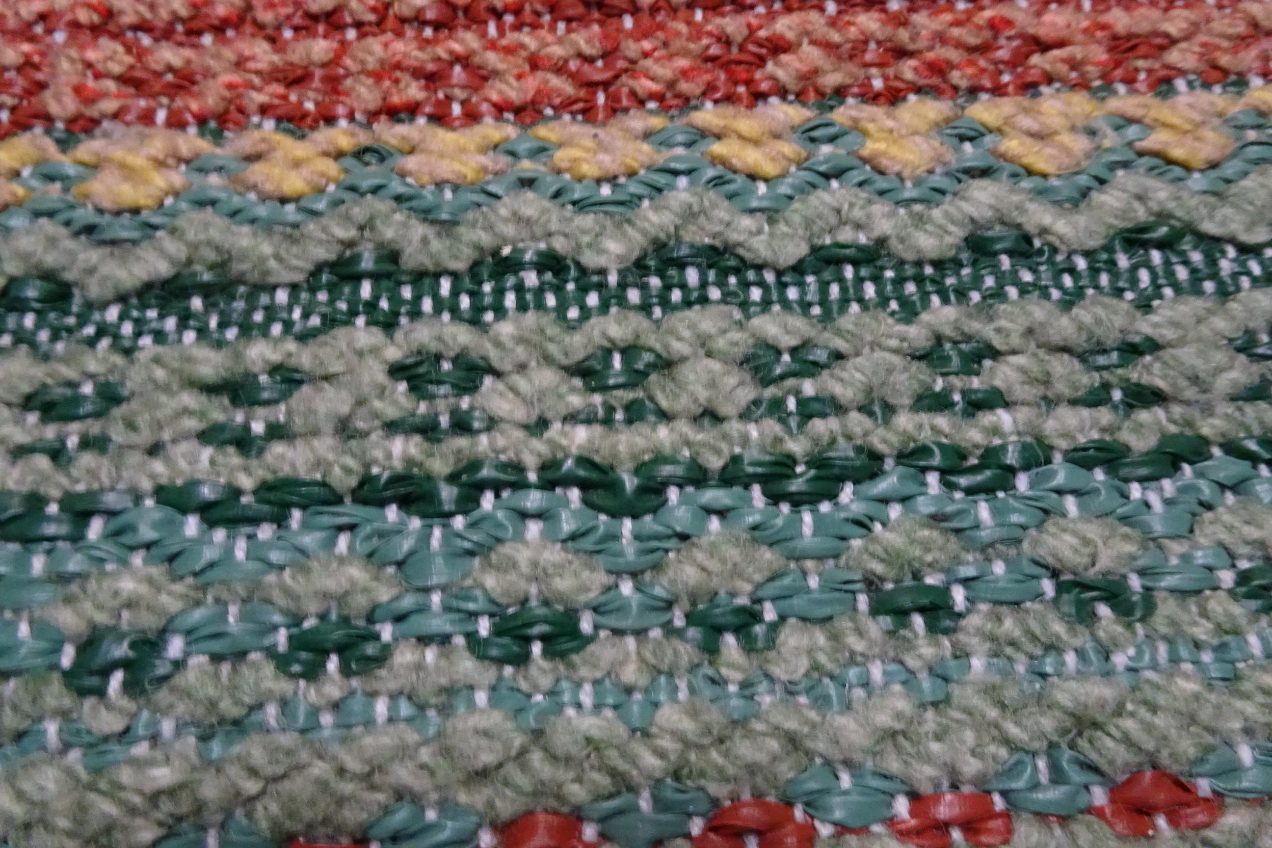 Rag Rug Swedish Midcentury Vinyl For Sale 1