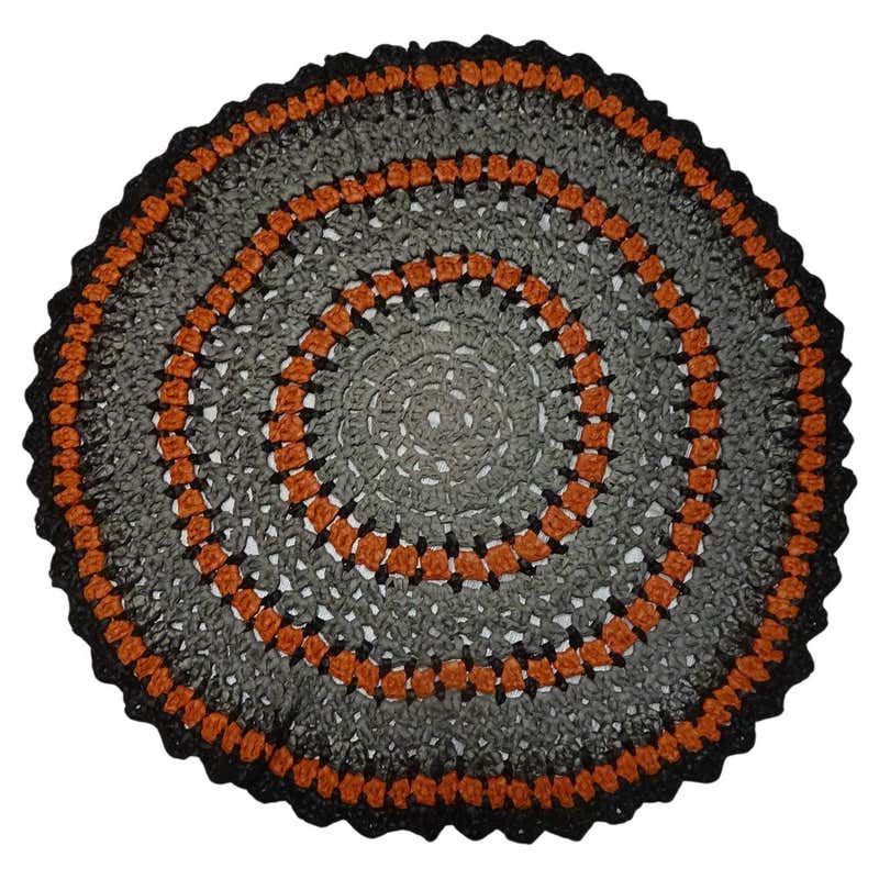 Rag Rug Swedish Midcentury Vinyl For Sale at 1stDibs