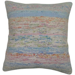 Coussin turc tapis Rag couleur cravate teintée