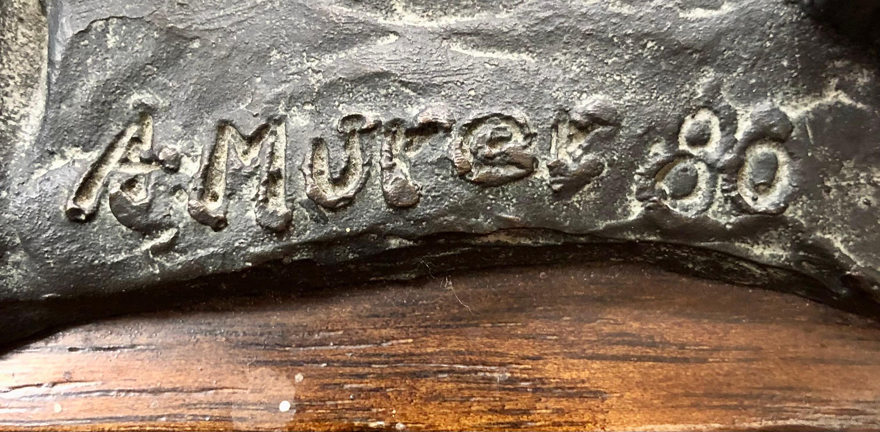 Bronze Garçon avec drapé par Augusto Murer en vente
