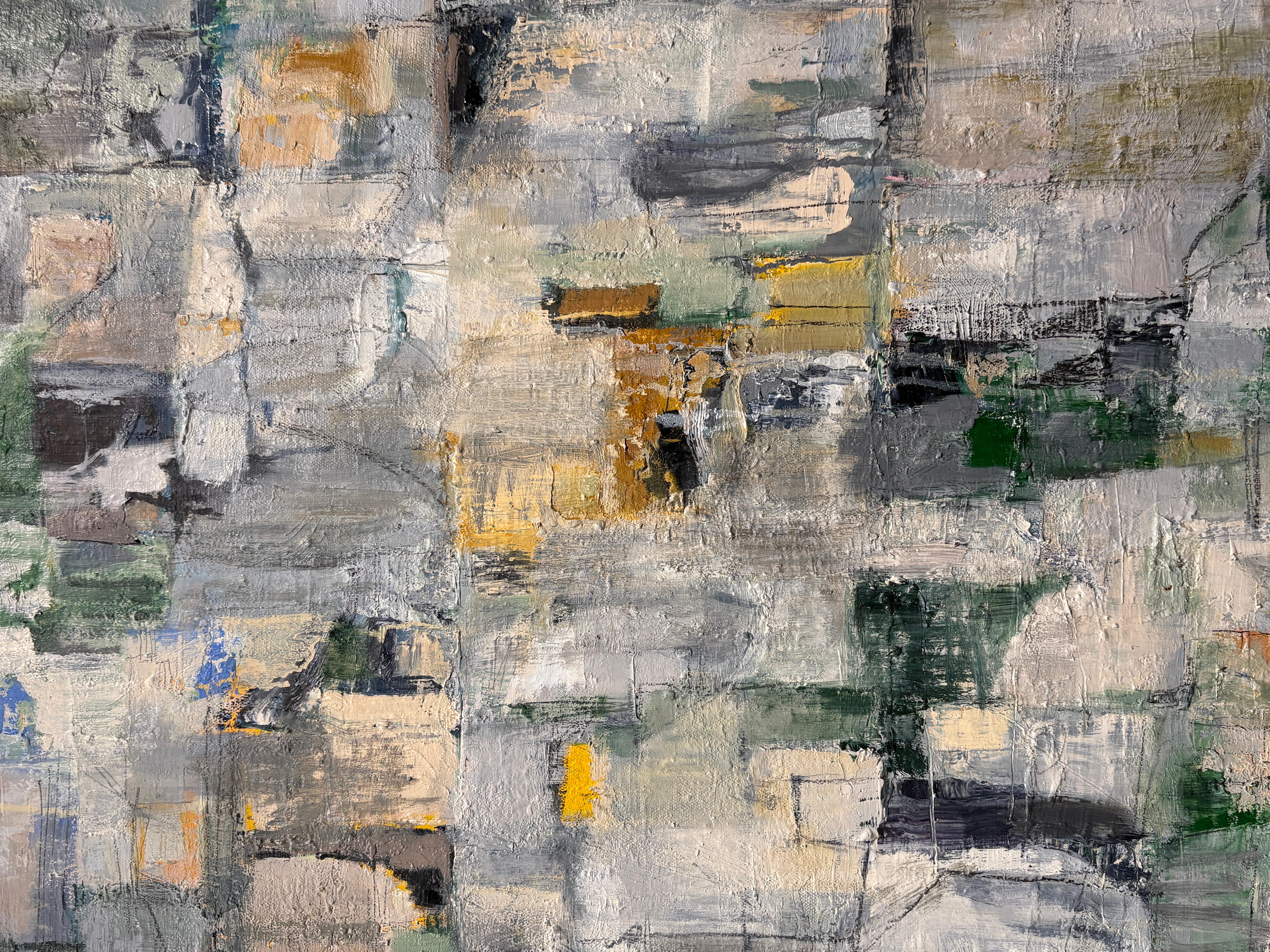 Elementare Drift
Grau, Weiß, Blau Abstrakte Expressionistische Malerei
Hergestellt von Ragellah Rourke im Jahr 2025
Öl auf Leinwand
36 x 48 Zoll, ungerahmt
Die Seiten sind sauber hellgrau gestrichen, so dass eine Umrahmung optional ist.
Signiert,