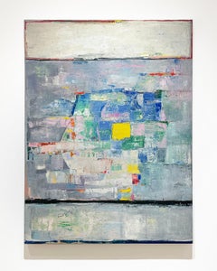 Love of Solitude (Pastel Vertical Gestural Abstraktes Gemälde auf Leinwand)