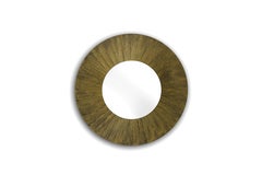 Raggiera Gold Sole 1200 Bright Lighting Round Frameless Mirror by Disain1971