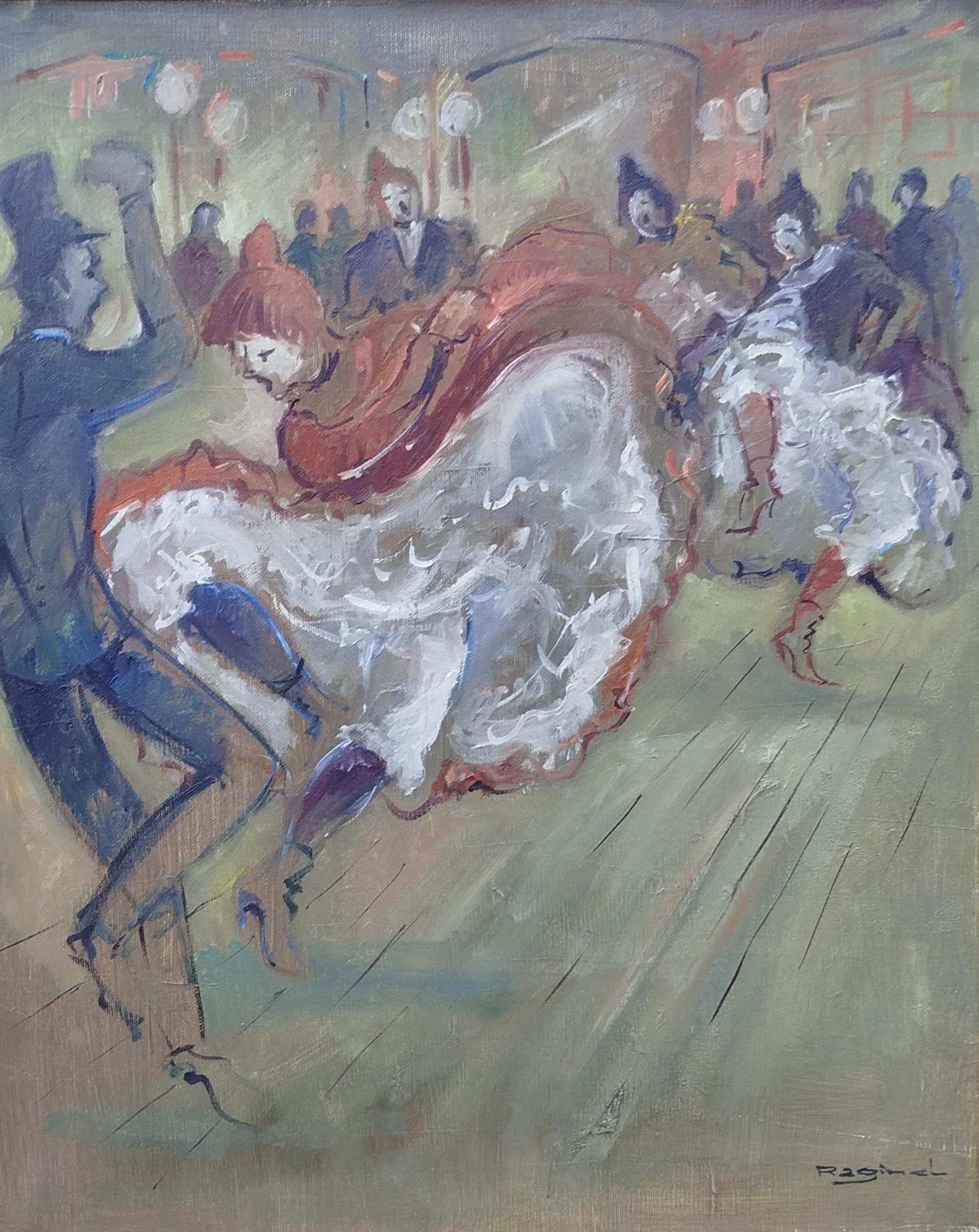 Raginel. hommage à Degas - Moderne Painting par raginel