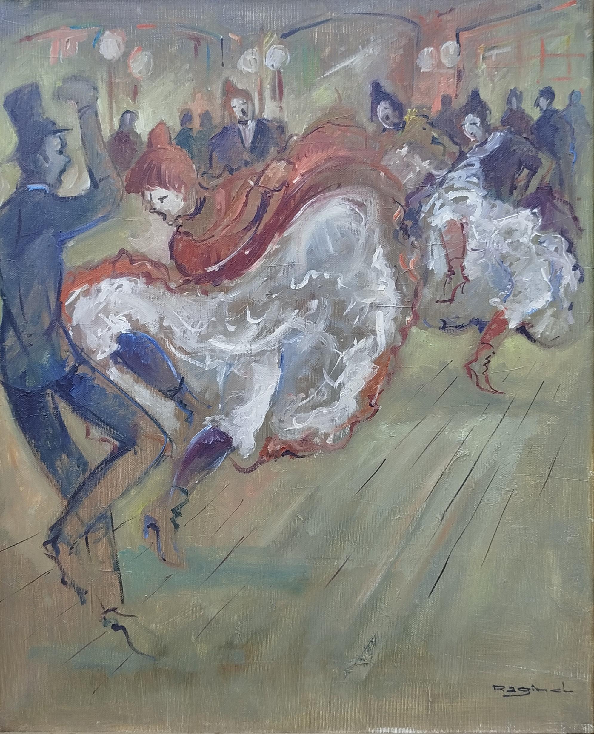 Raginel. homenaje a Degas - Figurative Painting Gris de raginel