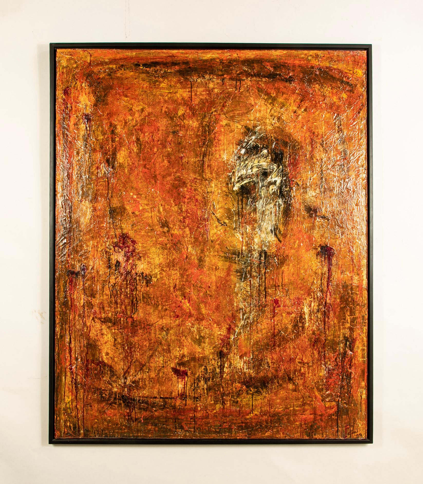 Contemporary listed artist Ricardo Rumi (b. 1960) is known for employing a thick impasto technique and strong brushstrokes in a post-Abstract Expressionist style . 

Many of his works have successfully been sold at auction recently, testifying to an