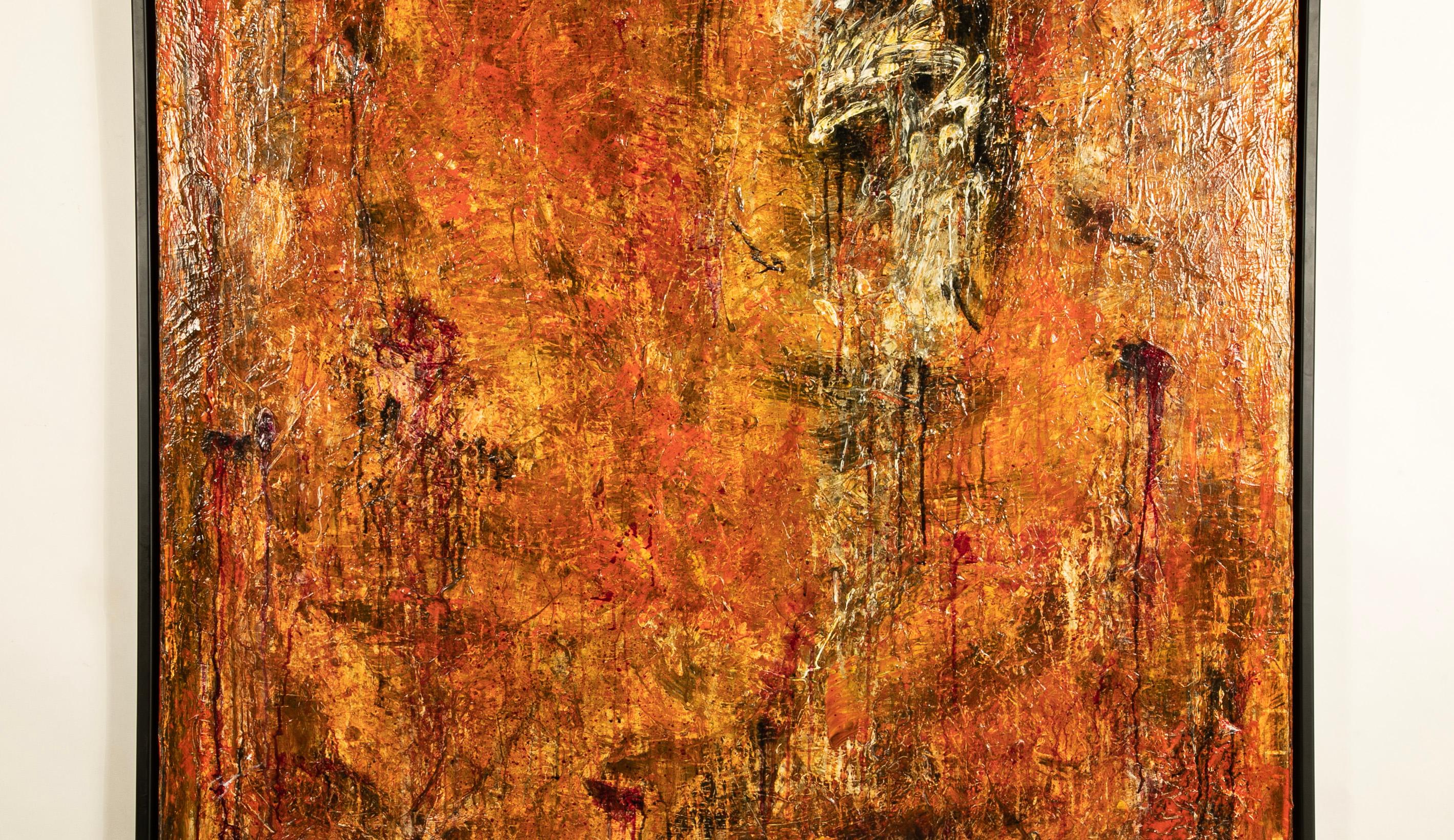 „Raging Bull“ des kanadischen Künstlers Ricardo Rumi (geb. 1960) (Handbemalt) im Angebot