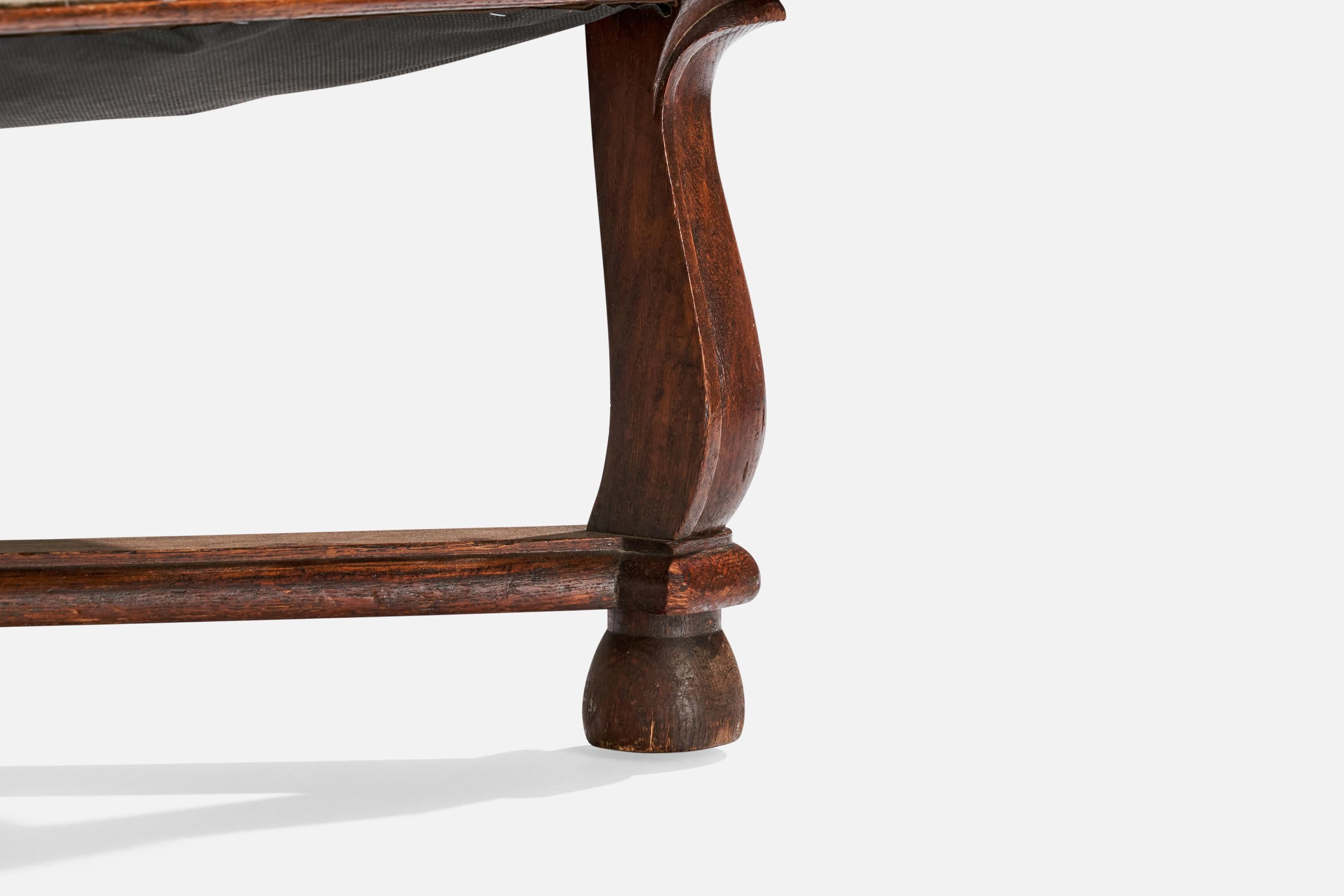 Ragnar Östman, chaises longues, Oak, tissu, Suède, années 1920 en vente 4