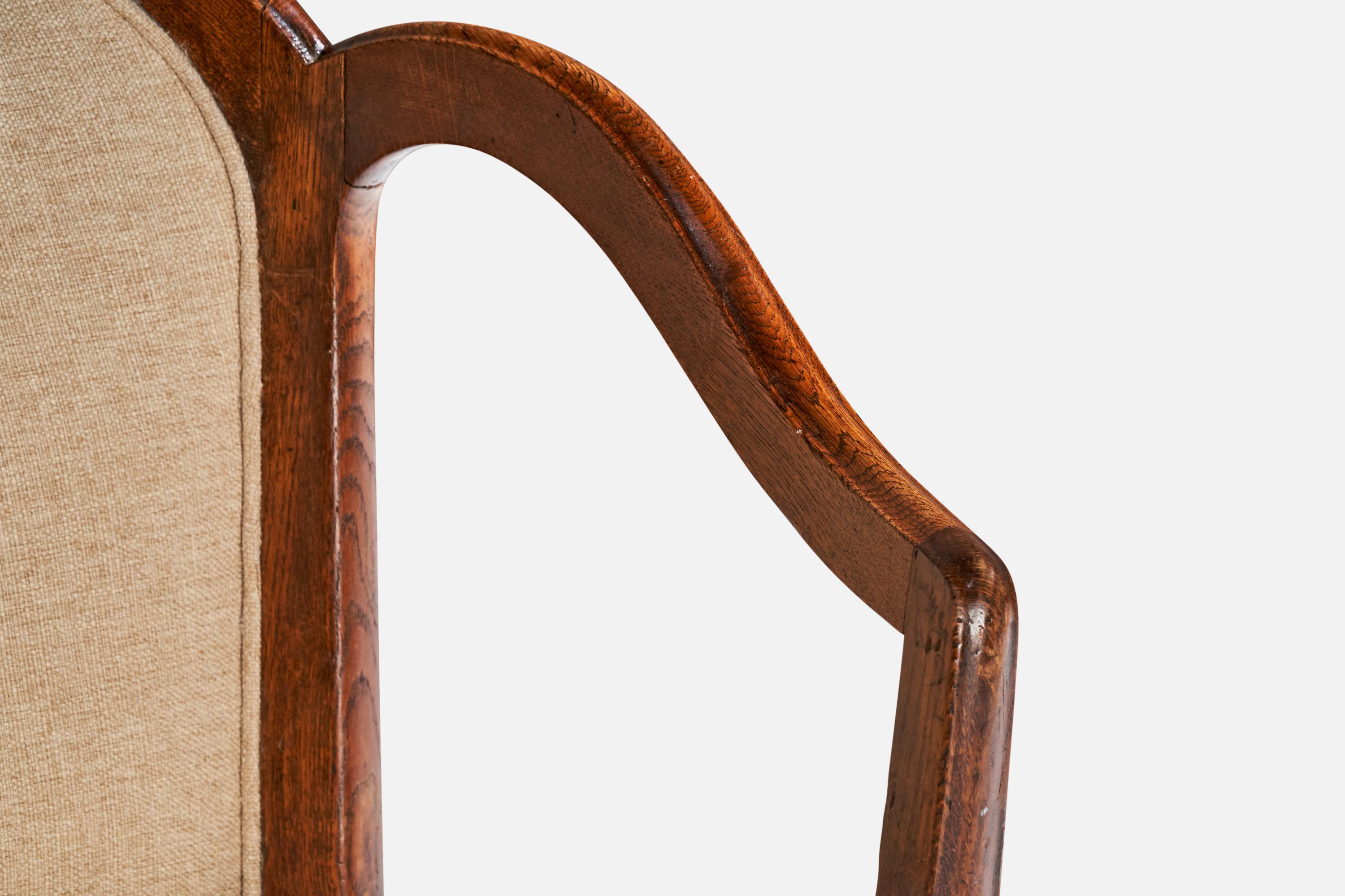 Ragnar Östman, chaises longues, Oak, tissu, Suède, années 1920 en vente 8