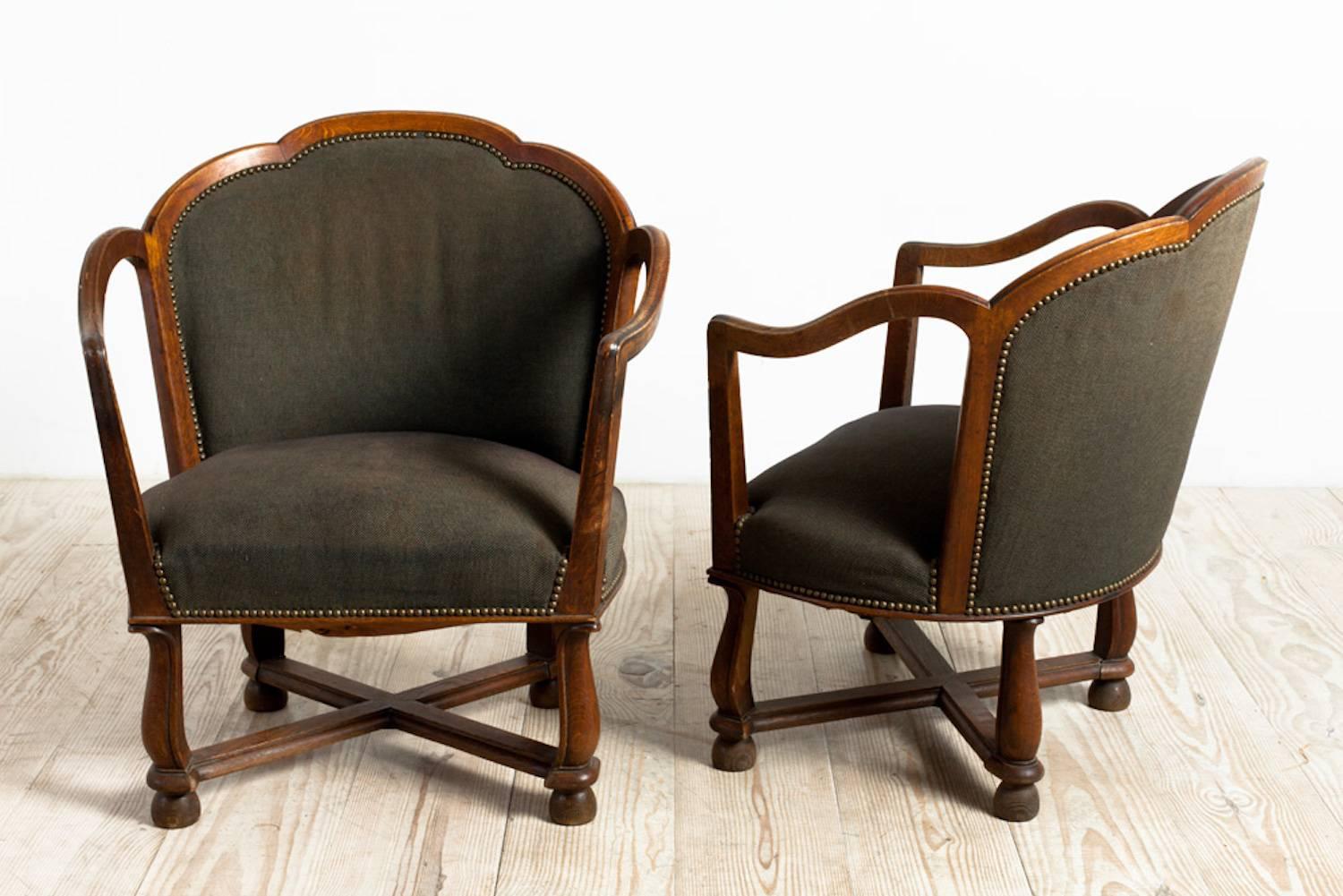 Ragnar Östman, Swedish Grace Armchairs, pair, Circa 1920, Origin Sweden 1