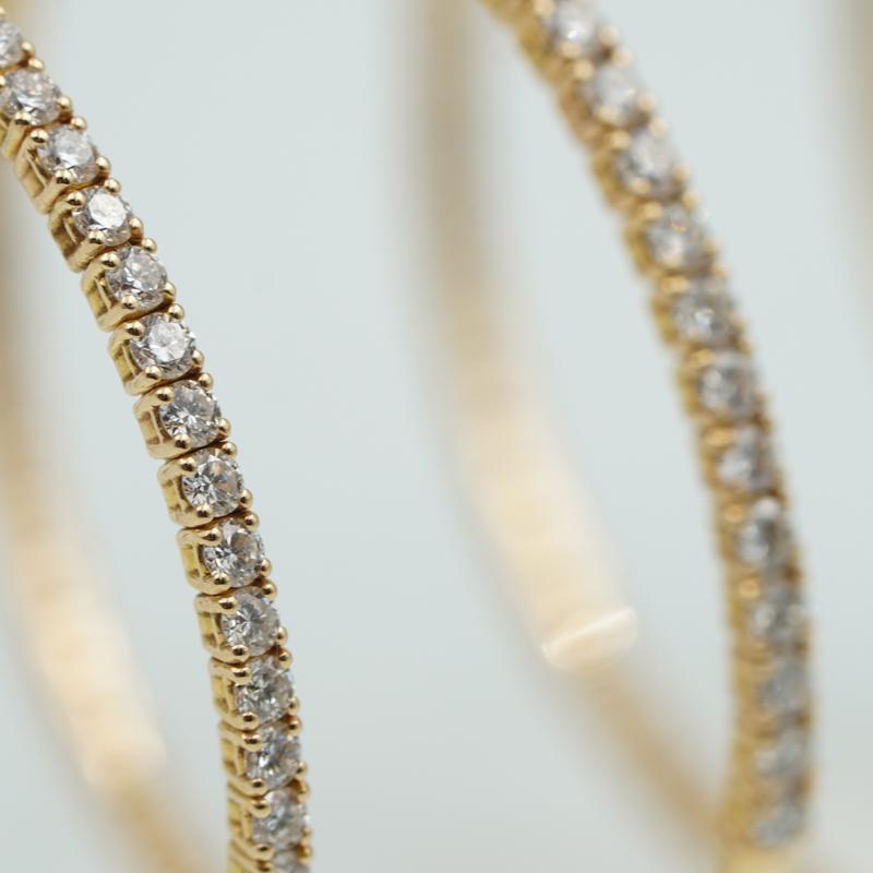 Rahaminov Bracelet coil en or rose 18 carats avec diamants ronds de 9,29 carats  - BR-1997 Neuf - En vente à Carmel, IN